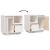 Noptiere, 2 buc., alb, 50x34x50 cm, lemn masiv de pin GartenMobel Dekor