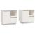 Noptiere, 2 buc., alb, 50x34x50 cm, lemn masiv de pin GartenMobel Dekor
