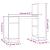Birou, gri, 110x53x117 cm, lemn masiv de pin GartenMobel Dekor