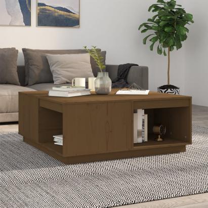 Măsuță de cafea, maro miere, 100x101x40,5 cm, lemn masiv de pin GartenMobel Dekor