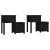 Noptiere, 2 buc., negru, 79,5x38x65,5 cm, lemn masiv de pin GartenMobel Dekor