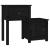Noptiere, 2 buc., negru, 79,5x38x65,5 cm, lemn masiv de pin GartenMobel Dekor