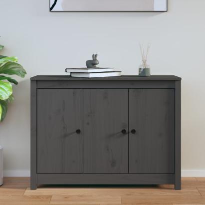 Servantă, gri, 100x35x74 cm, lemn masiv de pin GartenMobel Dekor