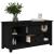 Comodă TV, negru, 103x36,5x52 cm, lemn masiv de pin GartenMobel Dekor