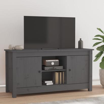 Comodă TV, gri, 103x36,5x52 cm, lemn masiv de pin GartenMobel Dekor