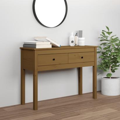 Masă consolă, maro miere, 100x35x75 cm, lemn masiv de pin GartenMobel Dekor