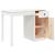 Birou, alb, 100x50x75 cm, lemn masiv de pin GartenMobel Dekor