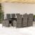 Set mobilier grădină cu perne, 9 piese, gri, poliratan GartenMobel Dekor