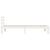 Cadru de pat mic single, alb, 75x190 cm, lemn masiv GartenMobel Dekor