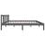 Cadru de pat dublu, gri, 135x190 cm, lemn masiv GartenMobel Dekor