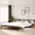Cadru de pat, gri, 200x200 cm, lemn masiv de pin GartenMobel Dekor