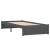 Cadru de pat mic single, gri, 75x190 cm, lemn masiv GartenMobel Dekor