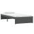 Cadru de pat mic single, gri, 75x190 cm, lemn masiv GartenMobel Dekor