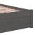 Cadru de pat mic single, gri, 75x190 cm, lemn masiv GartenMobel Dekor
