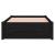 Cadru de pat mic single, negru, 75x190 cm, lemn masiv GartenMobel Dekor
