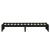 Cadru de pat mic single, negru, 75x190 cm, lemn masiv GartenMobel Dekor
