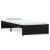 Cadru de pat mic single, negru, 75x190 cm, lemn masiv GartenMobel Dekor