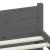 Cadru de pat mic single, gri, 75x190 cm, lemn masiv GartenMobel Dekor