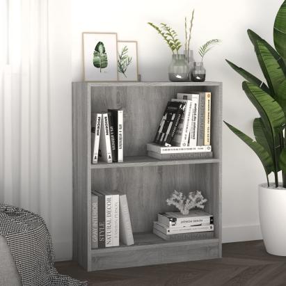 Bibliotecă, gri sonoma, 60x24x74,5 cm, lemn prelucrat GartenMobel Dekor