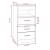 Dulap cu sertar, stejar fumuriu, 40x50x76 cm, lemn prelucrat GartenMobel Dekor