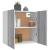 Dulap suspendat, gri sonoma, 60x31x60 cm, lemn prelucrat GartenMobel Dekor