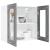 Dulap suspendat cu sticlă, gri sonoma, 60x31x60 cm, lemn GartenMobel Dekor