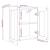 Dulap suspendat cu sticlă, gri sonoma, 60x31x60 cm, lemn GartenMobel Dekor