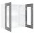 Dulap suspendat cu sticlă, gri sonoma, 60x31x60 cm, lemn GartenMobel Dekor