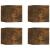 Comode TV montaj pe perete 4 buc. stejar fumuriu 30,5x30x30 cm GartenMobel Dekor