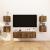 Comode TV montaj pe perete 4 buc. stejar fumuriu 30,5x30x30 cm GartenMobel Dekor