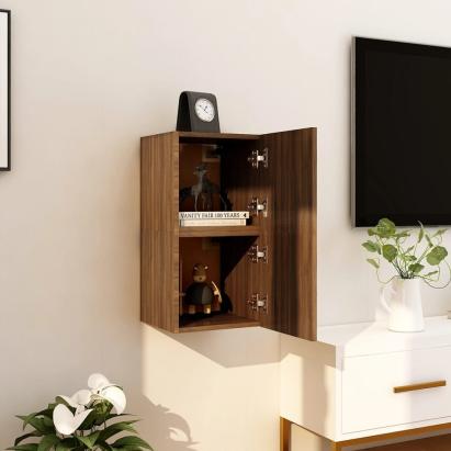 Dulapuri TV montaj perete, 2 buc., stejar maro, 30,5x30x30 cm GartenMobel Dekor