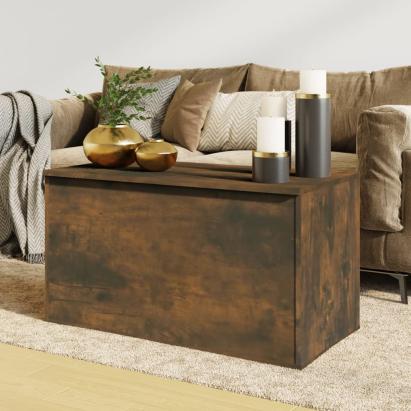 Cufăr de depozitare stejar fumuriu 84x42x46 cm lemn prelucrat GartenMobel Dekor