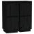 Servante, 2 buc., negru, 31,5x34x75 cm, lemn masiv de pin GartenMobel Dekor