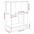 Bibliotecă/Separator cameră negru 51x25x70 cm lemn masiv de pin GartenMobel Dekor