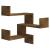 Raft colț perete 2 buc stejar afumat 40x40x50cm lemn prelucrat GartenMobel Dekor