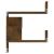 Raft colț perete 2 buc stejar afumat 40x40x50cm lemn prelucrat GartenMobel Dekor