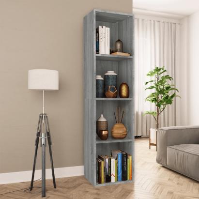 Bibliotecă/dulap TV, gri sonoma, 36x30x143 cm, lemn prelucrat GartenMobel Dekor