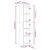 Dulap de birou stejar fumuriu 60x32x190 cm lemn prelucrat GartenMobel Dekor