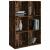 Bibliotecă/dulap, stejar fumuriu, 66x30x98 cm, lemn prelucrat GartenMobel Dekor