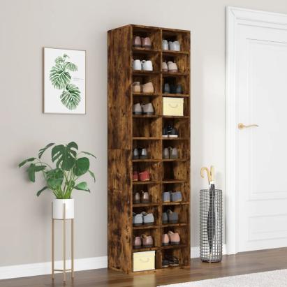 Pantofar, stejar fumuriu, 54x34x183 cm, lemn prelucrat GartenMobel Dekor
