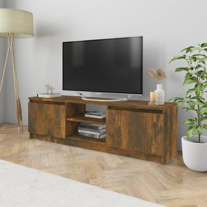 Comodă TV, stejar fumuriu, 120x30x35,5 cm, lemn prelucrat GartenMobel Dekor