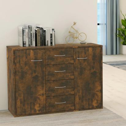 Dulap lateral, stejar fumuriu, 88x30x65 cm, lemn compozit GartenMobel Dekor