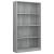 Bibliotecă cu 4 niveluri gri sonoma 80x24x142 cm lemn compozit GartenMobel Dekor