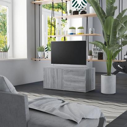 Comodă TV, gri sonoma, 80x34x36 cm, lemn compozit GartenMobel Dekor