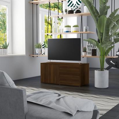 Comodă TV, stejar maro, 80x34x36 cm, lemn prelucrat GartenMobel Dekor