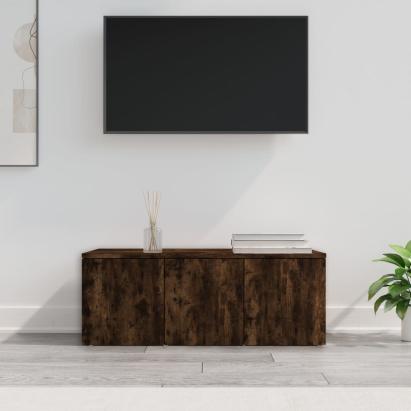 Comodă TV, stejar fumuriu, 80x34x30 cm, lemn prelucrat GartenMobel Dekor