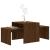Set măsuță de cafea, stejar maro, 100x48x40 cm, lemn prelucrat GartenMobel Dekor