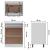 Dulap inferior cu sertar gri sonoma 60x46x81,5cm lemn prelucrat GartenMobel Dekor