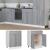 Dulap inferior cu sertar gri sonoma 60x46x81,5cm lemn prelucrat GartenMobel Dekor