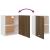 Dulap suspendat, stejar maro, 50x31x60 cm, lemn prelucrat GartenMobel Dekor